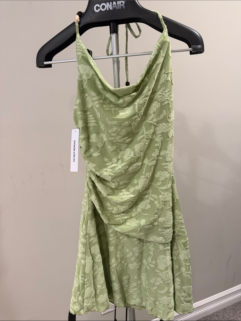 Light Green Floral Cowl Neck Slip Dress -princess polly